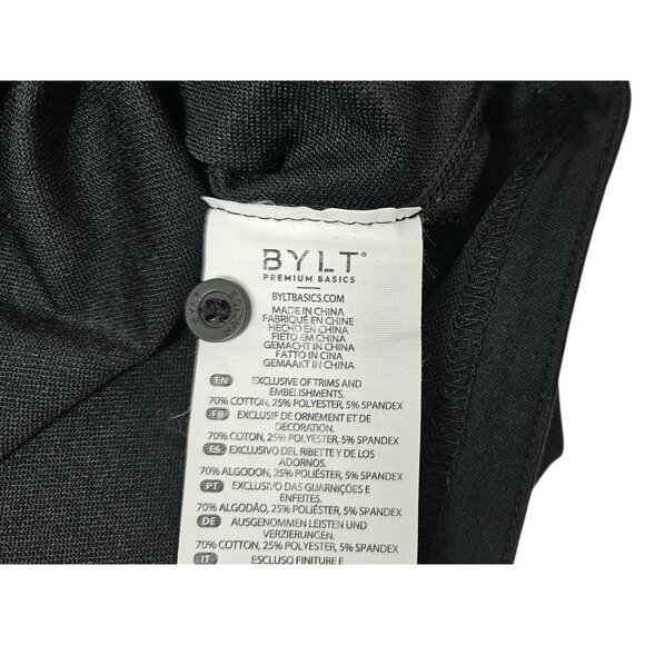 Bylt Premium Basics Lux Drop-Cut Long Sleeve Polo Shirt Men's Medium Black EUC - Picture 5 of 7
